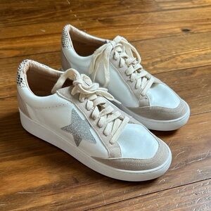 Altar'd State White and Tan Star Sneakers